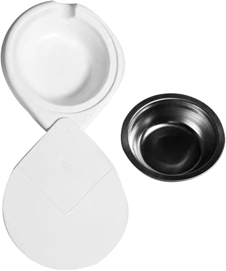 مطفأة سجائر من الفولاذ المقاوم للصدأ مضادة للرياح مع حامل دوار مخفي تحت المكتب باللون الأبيض - Image 1